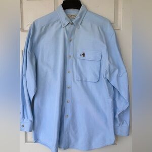 Orvis Brand Men’s Oxford Style Button Down Shirt Long Sleeves Size Large‎
